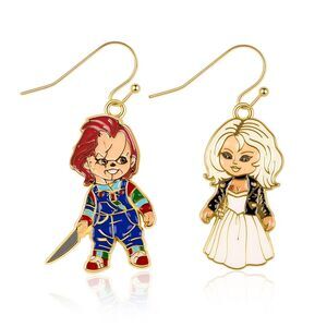 4683 Chuckie Doll Earrings, Scary Doll Earrings Matching Bride